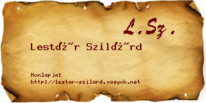 Lestár Szilárd névjegykártya